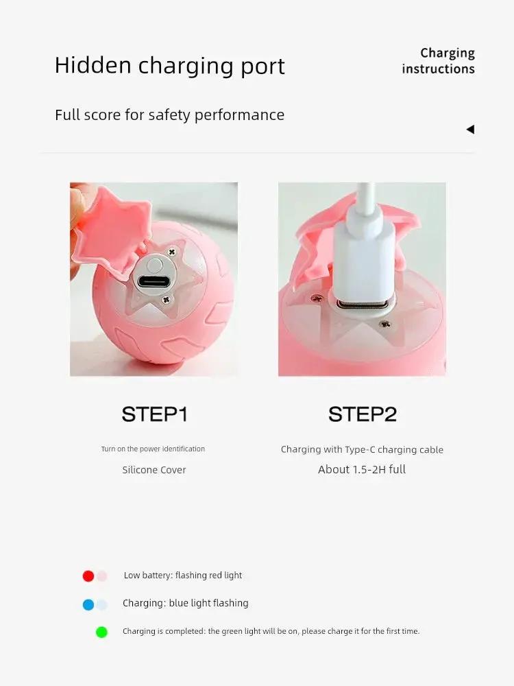 Self Hi Electric Cat Teasing Ball Toy For Relief And Play