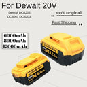 DeWalt 20V Battery Replacement DCB2006 6Ah Capacity