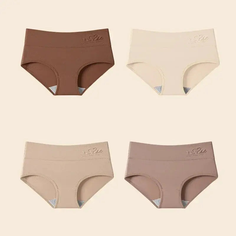 4 Pcs High Waist Womens Panties Body Shaper Plus Size Briefs