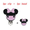 Kovict Silicone Beads Pacifier Clips Cartoon Animals Set