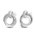 Silver Plated Hoop Earring Pendientes