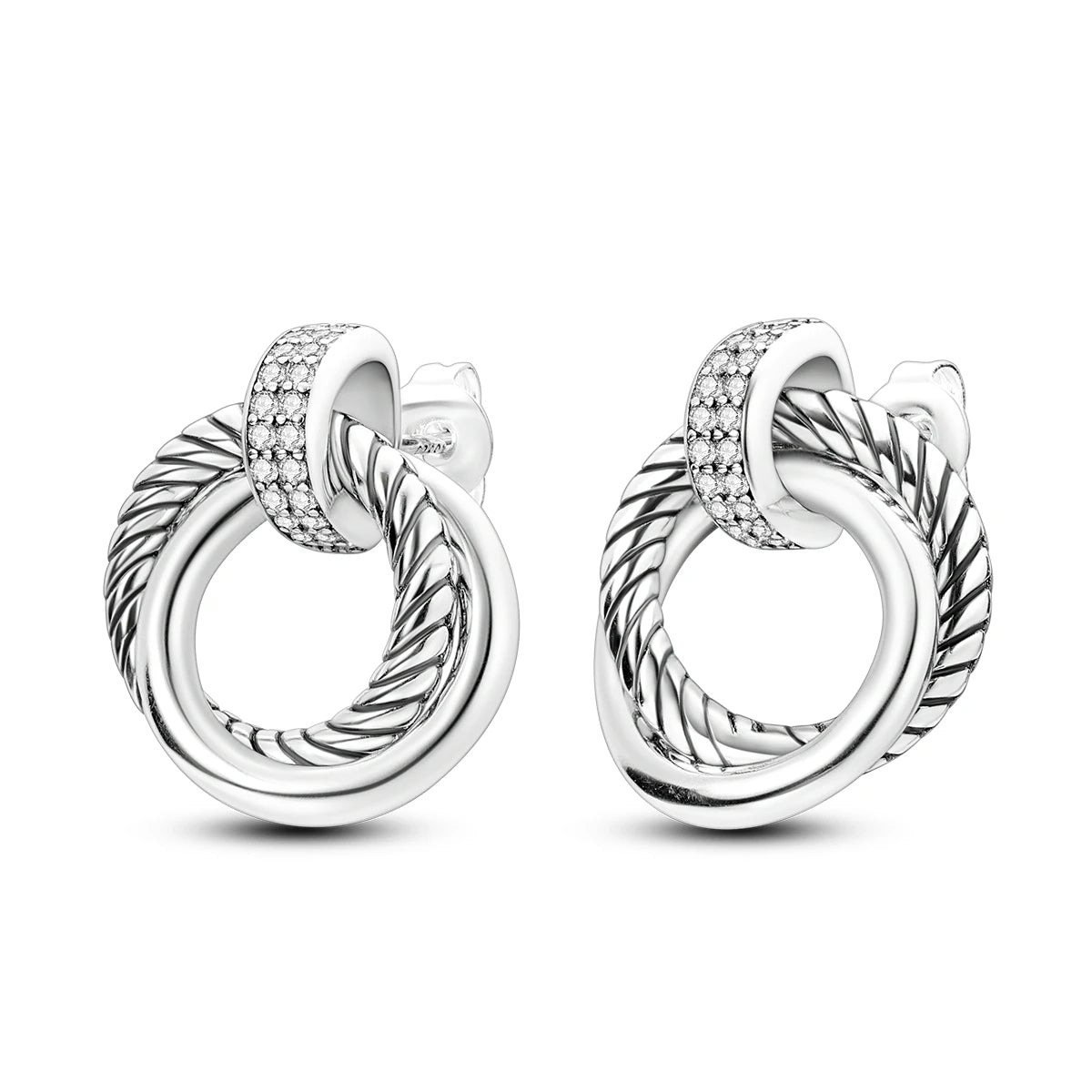 Silver Plated Hoop Earring Pendientes