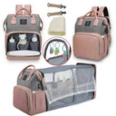 Diaper Bag For Moms Travel Folding Crib