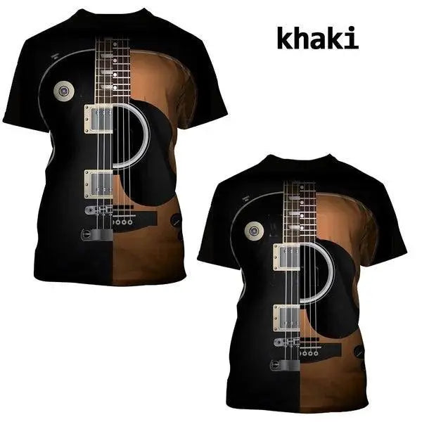 Funny Violin Print Tee For Women And Men Musical Instruments