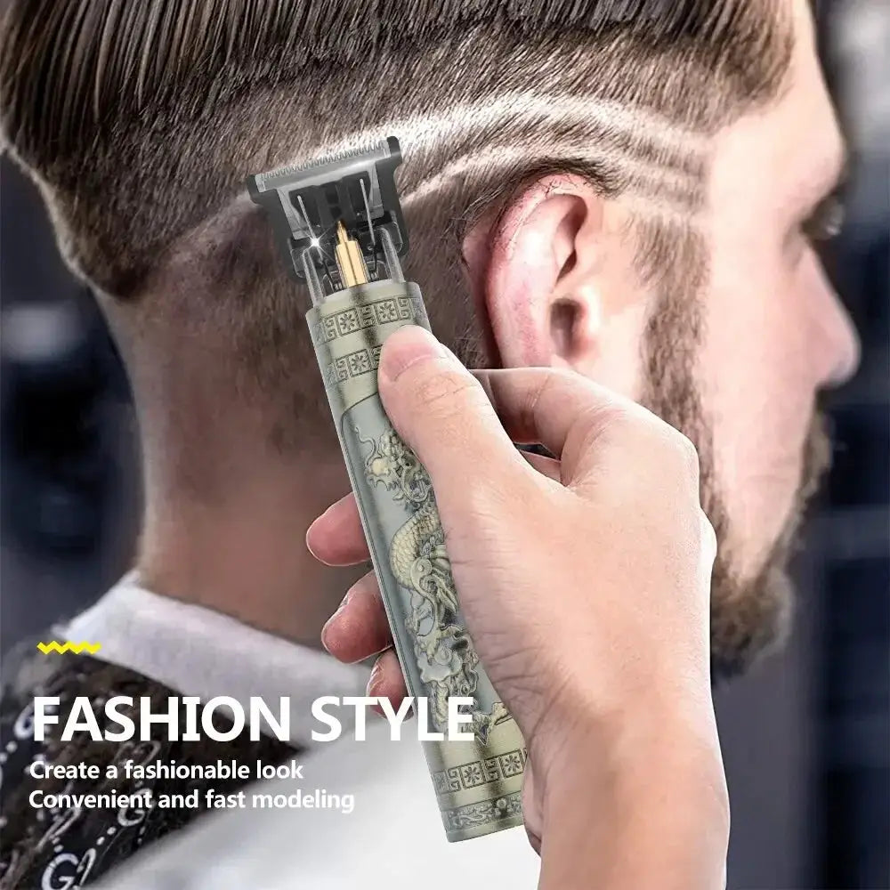 Vintage T9 Electric Hair Clipper for Men Dragon Buddha - OurLum.com