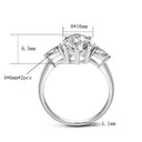 Moissanite Ring in Sterling Silver marquise