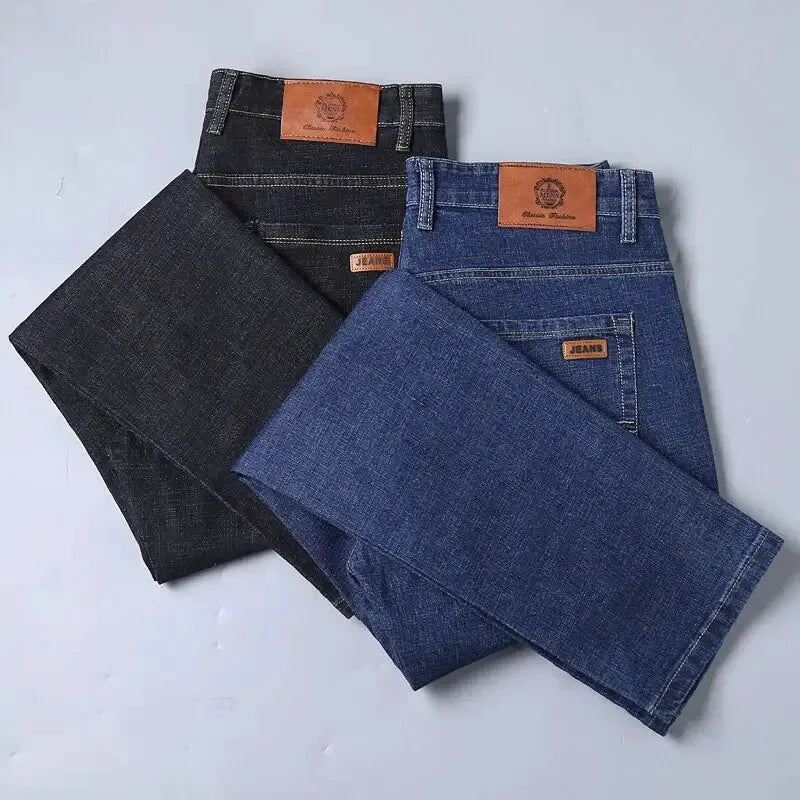 New Men Classic Jeans Soft Black Denim Pants Premium Quality