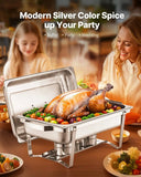SucceBuy Qt Pack Chafing Dish Buffet Set Stainless Steel Chafer Rectangle