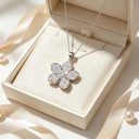 Sterling Silver Silver Moissanite Flower