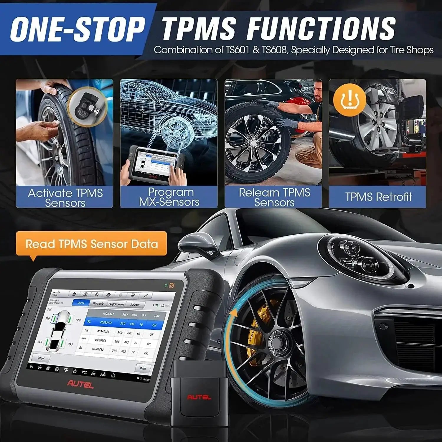 Autel MaxiPRO MP808S TS Advanced OBD2 Scanner All Systems