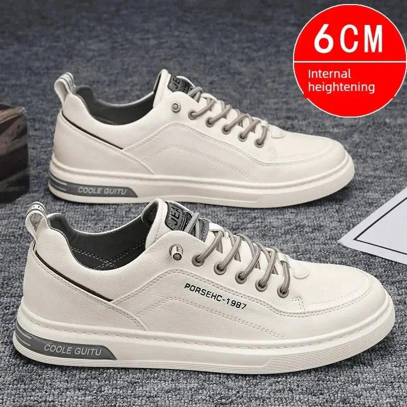 White Autumn Casual Flats For Men Comfortable Everyday Wear