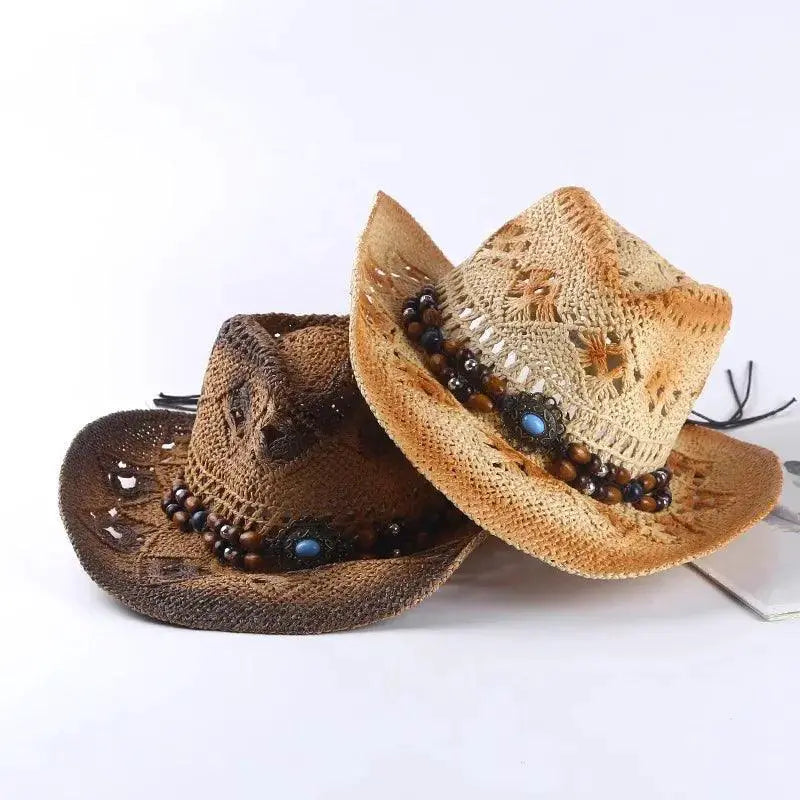 Spanish Vintage Cowboy Straw Hat Unisex Spring Summer 2024