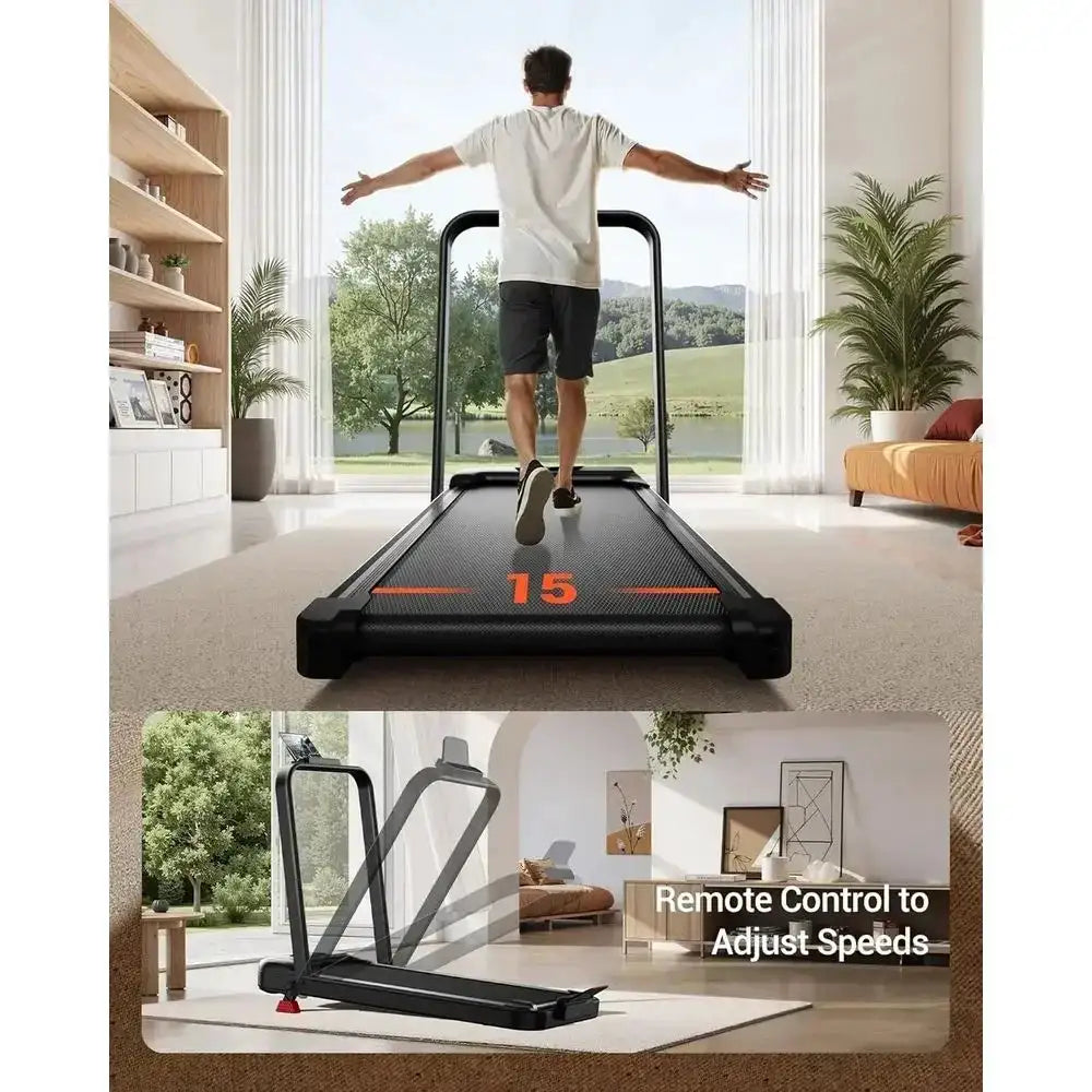 Portable 3-in-1 Under Desk Treadmill with 15% Incline, Quiet 2.5 HP Walking Pad for Home and Office, Supports Up to 300 LBS