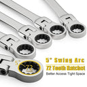 Effortless Flex Head Ratchet Wrench Set