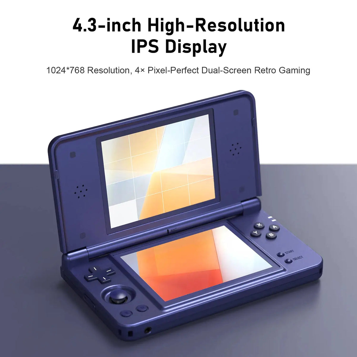 Anbernic RG DS Plus Retro Handheld Game Console RGDS Plus 4.3 Inch IPS Dual Screen Built-in Capacitive Stylus 4000mAh Linux Portable Games Player Supports Online Multi-player Wi-Fi Bluetooth