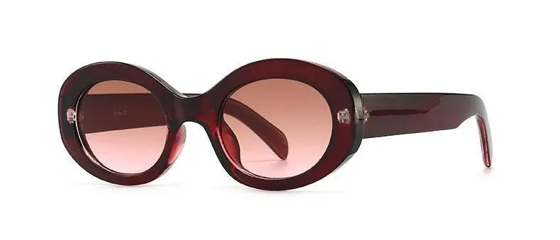 Luxury Vintage Oval Sunglasses for Women with UV Protection