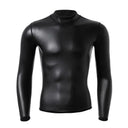 Leather Shirt For Men With Tummy Shaper