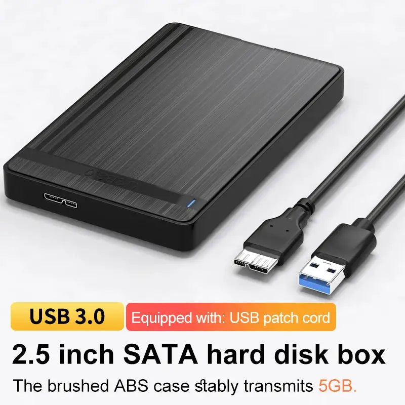 2.5 inch HDD Case SATA to USB 3.0 HDD Enclosure 3TB Hard Drive Disk SSD Case Adapter 5Gbps Mobile External HDD Box for PC Laptop