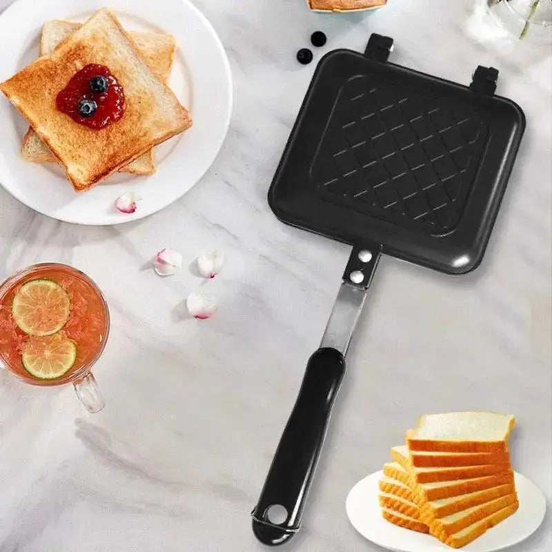 Gas Sandwich Maker And Nonstick Grill Pan For Breakfast