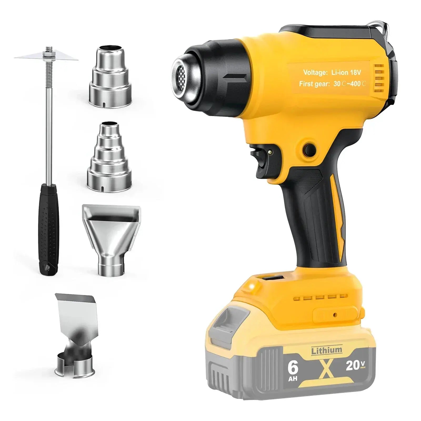 20V Cordless Heat Gun 350W Fast Heating Tool For DIY 550C