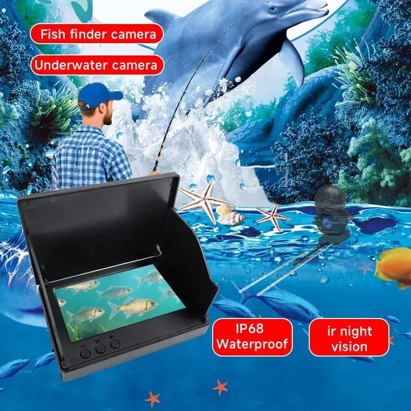 Dodosee 220 Degree Underwater Fishing Camera 1080P Night Vision LCD Fish Finder - stepyours.com