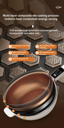 4.5L Smart Electric Wok Multi-Function Pot 220V Large Capacity