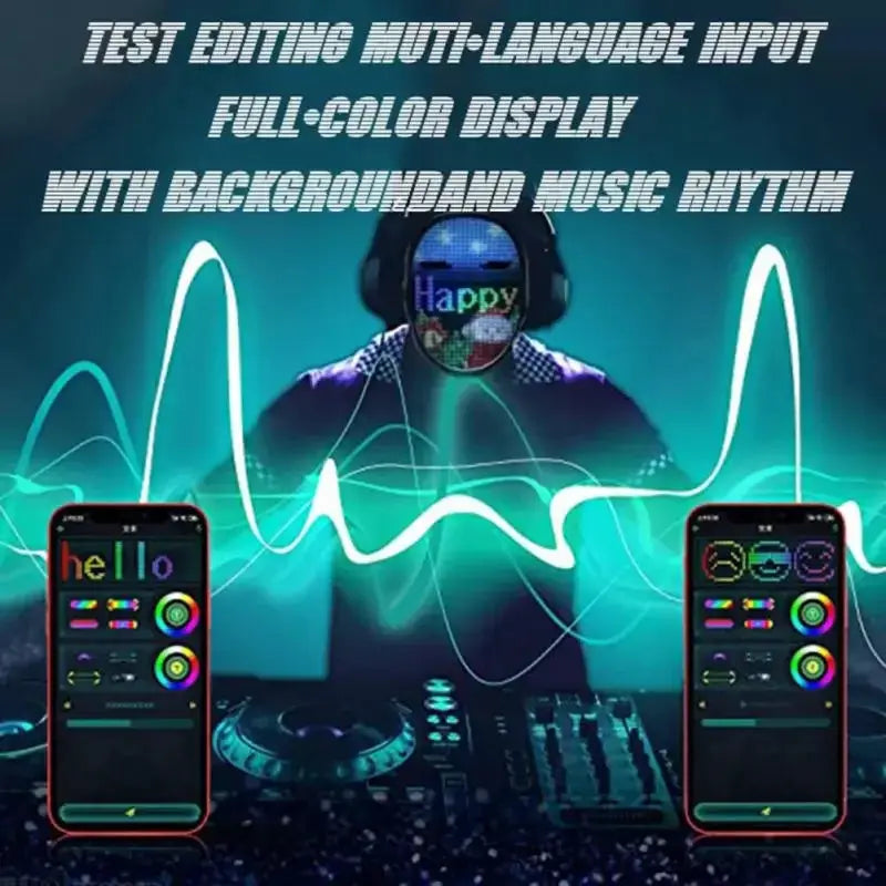 Bluetooth App Controlled LED Light Up Carnival Mask