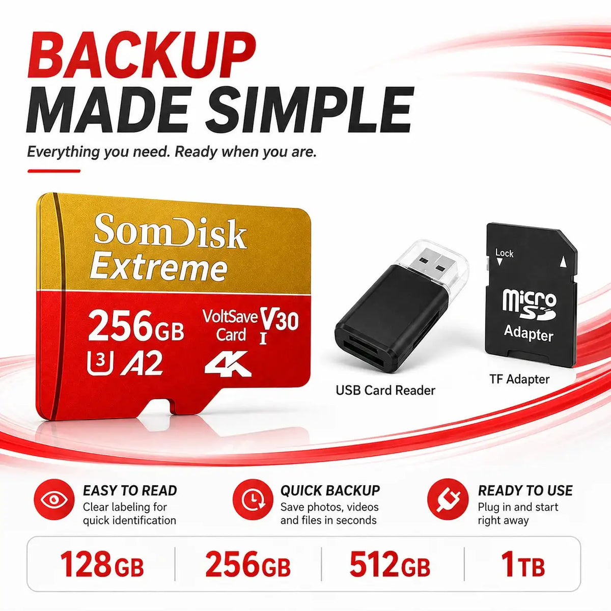 Memory Card Micro SD/TF Card with Multiple Options Suitable — product view 4