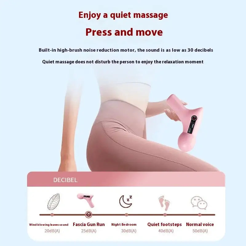 Original Mini Massage LCD Screen 6 Heads Gun Muscle Massager Portable Electric Fascia Gun for Neck Foot Body Fascia Gun