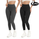 Women Yoga Leggings 2 Pack High Waisted Butt Lift