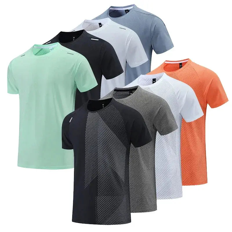 Quick Dry Men Running T Shirt Breathable Sports Top Gym