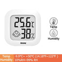 Electronic Temperature Humidity Meter with Clock Indoor Outdoor Weather Station