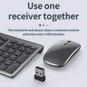 Gray Wireless Keyboard Mouse Combo for Enhanced Productivity