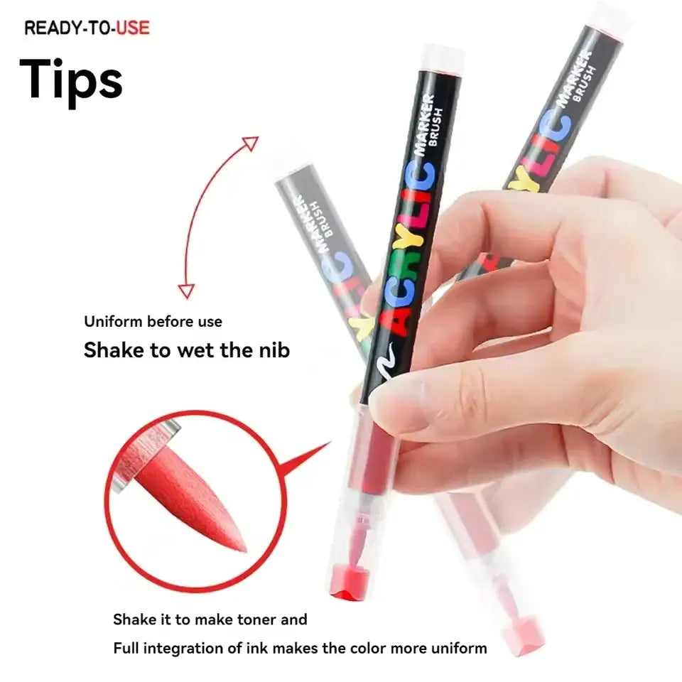 Acrylic Brush Markers — product view 5