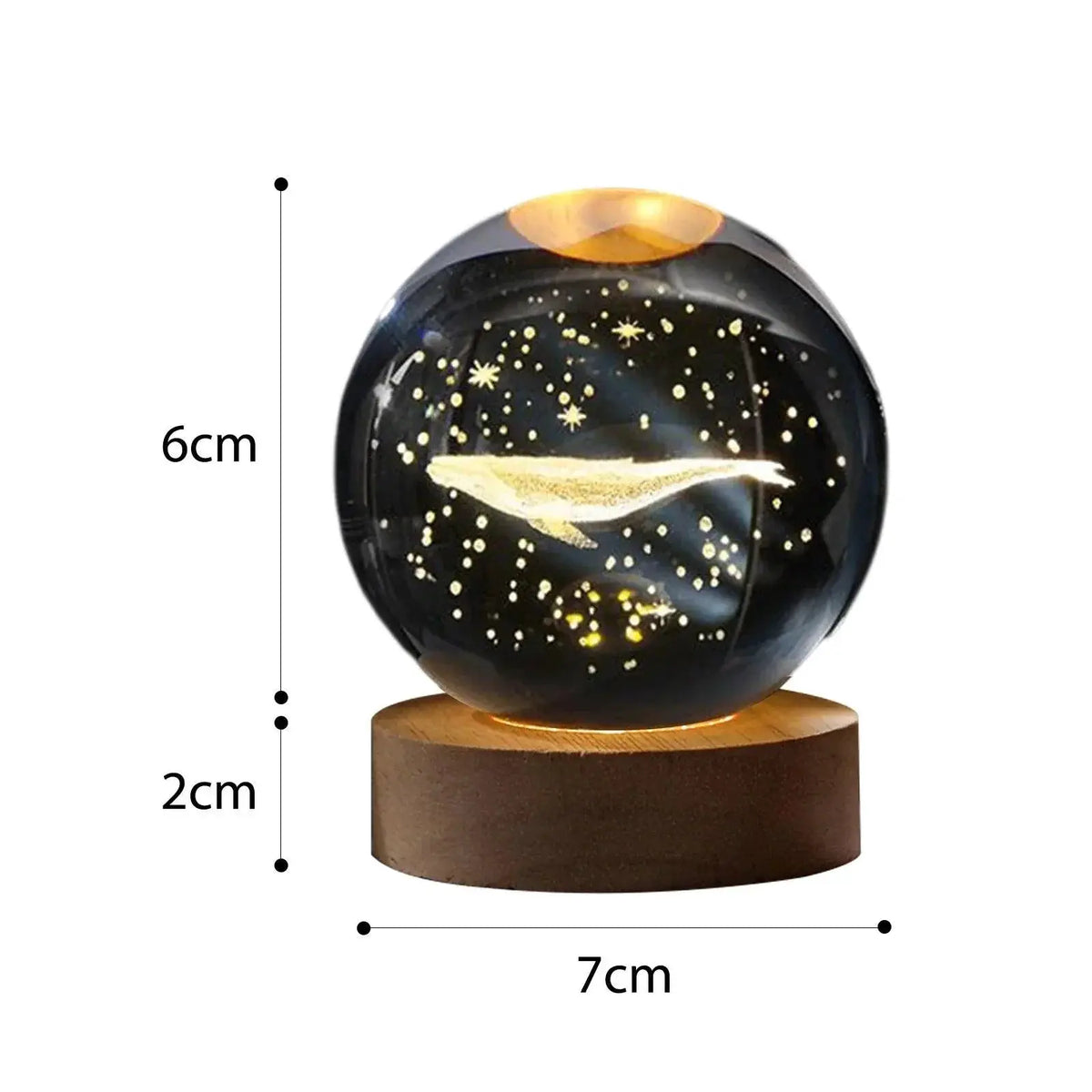 Crystal Night Light for Kids — Astronaut Galaxy