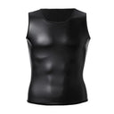 Leather Shirt For Men With Tummy Shaper