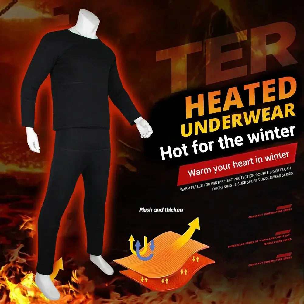 Ski Thermal Heated Underwear for Men and Women Winter Gear