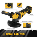 Effortless 20V Brushless Angle Grinder