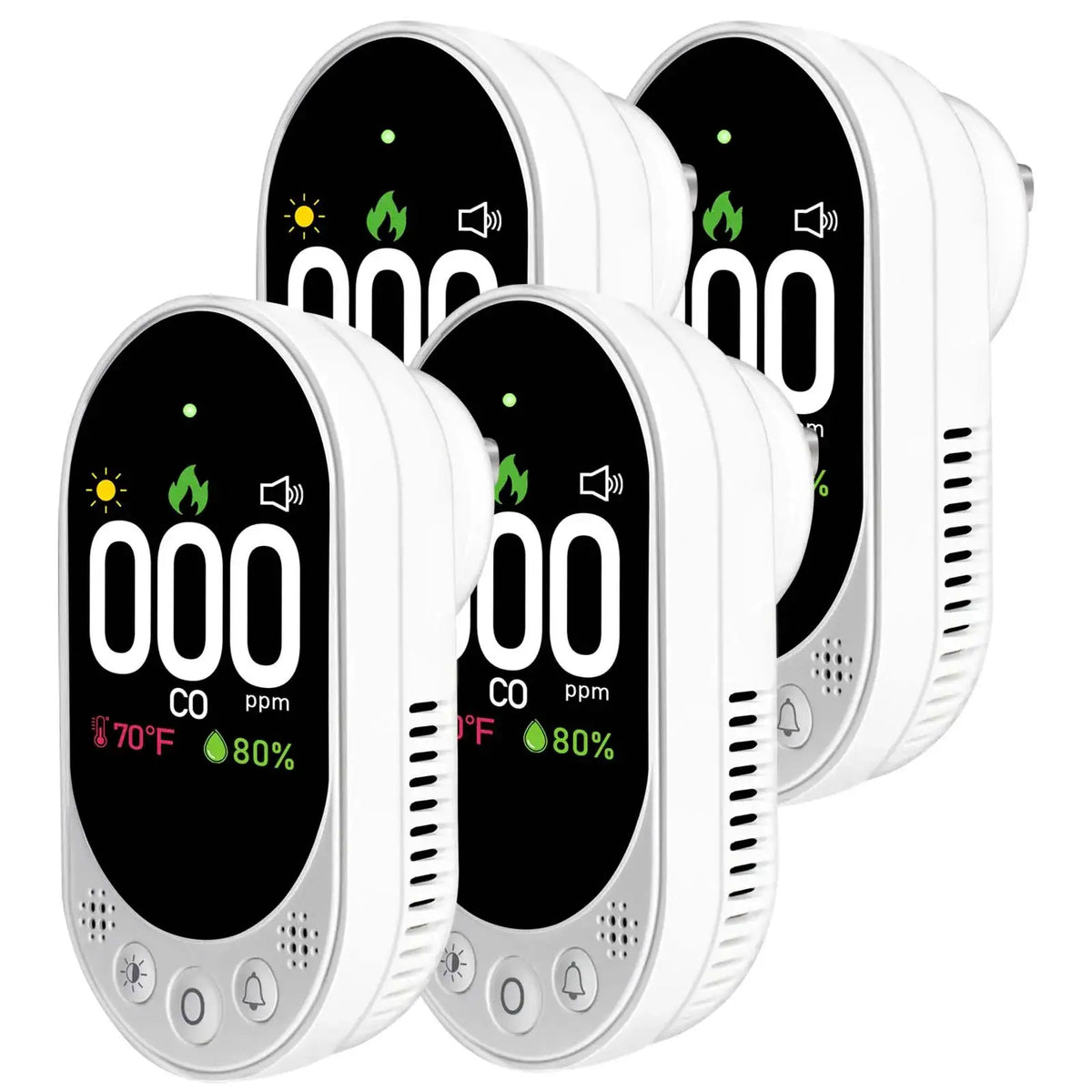 LSENLTY Carbon Monoxide Detector for Home 3 in 1 CO Detector Plug in Alarm Function High-precision CO Sensor for Home RV Travel