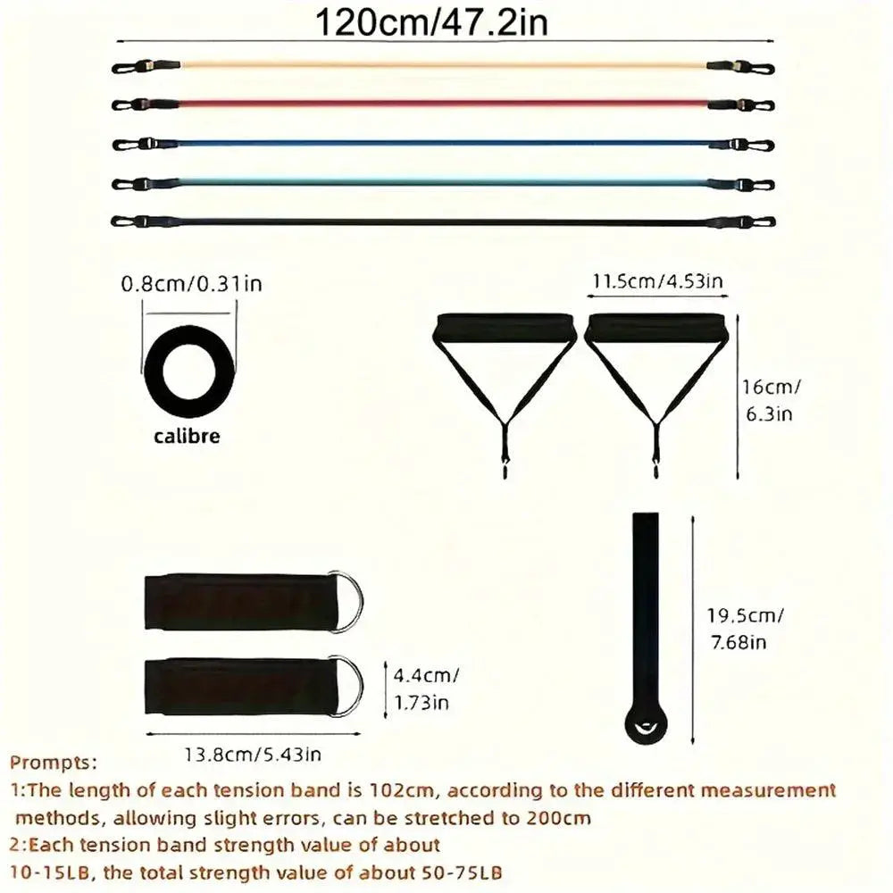 11-Piece Resistance Band Set for Full-Body Workouts Kit - OurLum.com