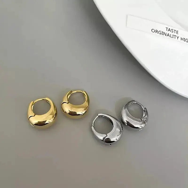 Vintage Gold Zircon Silver Earrings Allergy Free 925