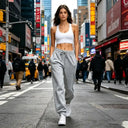 Womens Sweatpants Daily Casual Sportswear Elastic