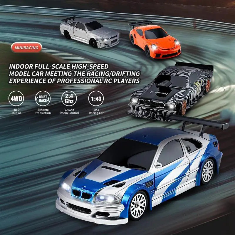 1/43 RC Car Mini Racing Cars High-Speed 4WD Model Toys - OurLum.com