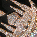 Iced Crescent Mosque Star Pendant