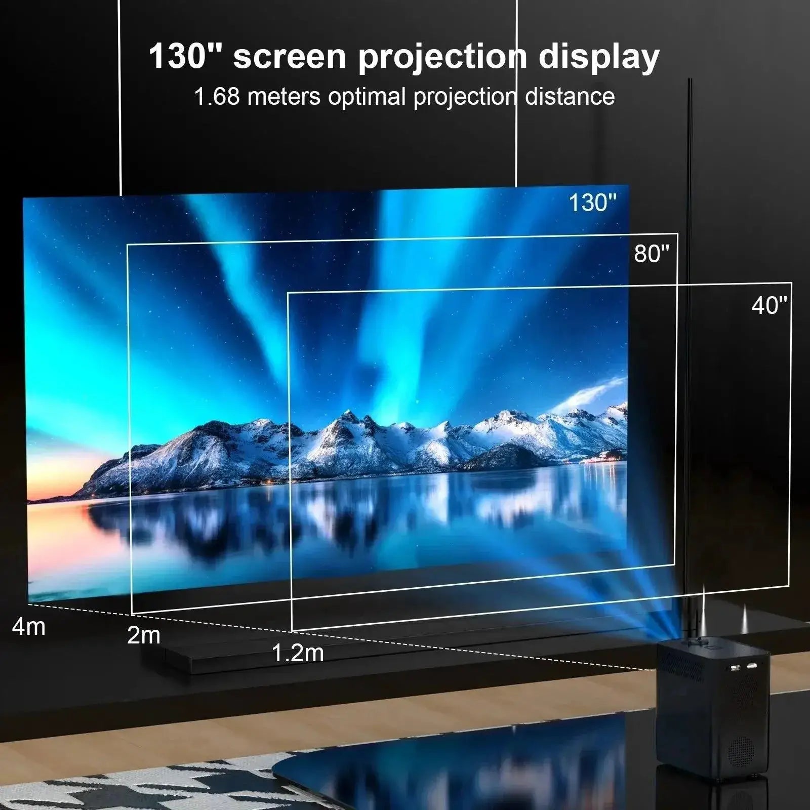4K Android WiFi Projector Portable Wireless Streaming Design