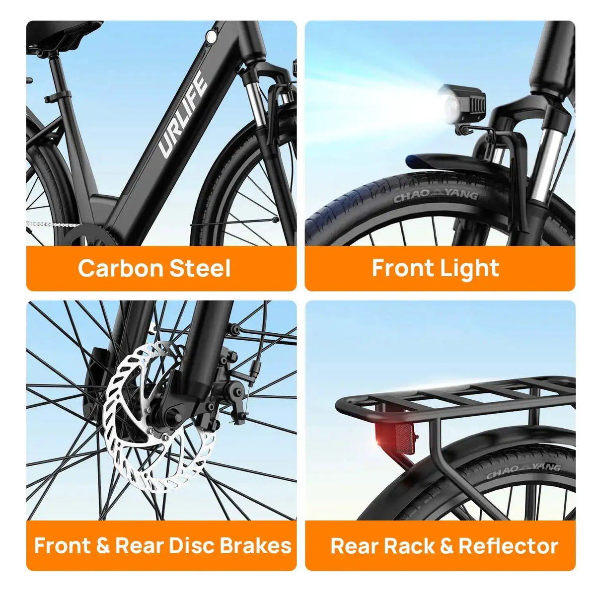 URLIFE E26 26" Electric Commuter Bike for Adults, 750W Motor 48V 10.4AH Removable Battery, 7-Speed 80KM Range E-bike 20MPH