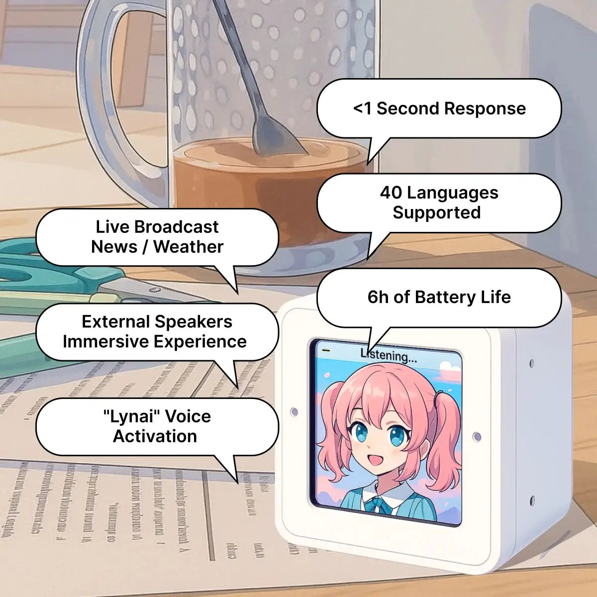 Lynai AI Robot Personal Companion For Language Learning And Storytelling