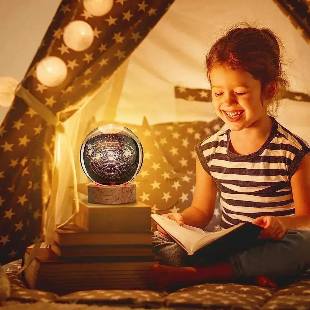 3D Galaxy Moon Lamp USB LED Night Light Home Decor Gift