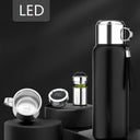 Stainless Steel Thermos With Temperature Display Large Capacity Keeps Drinks Hot