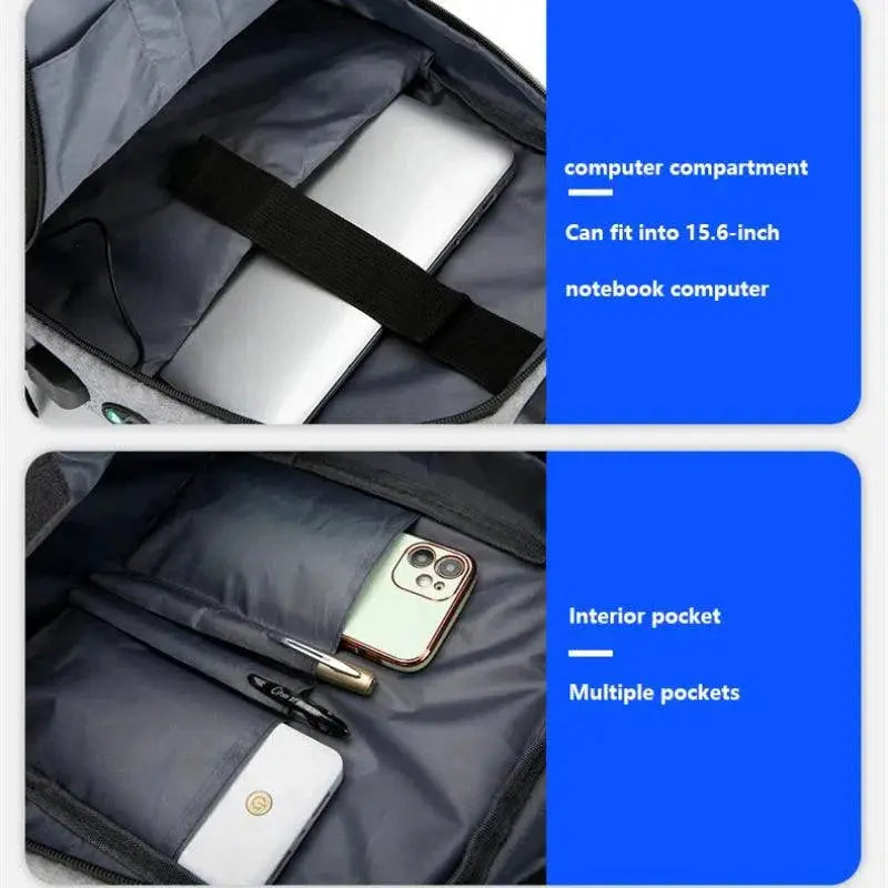 Men's Anti Theft Waterproof Backpack Lightweight Laptop Bag